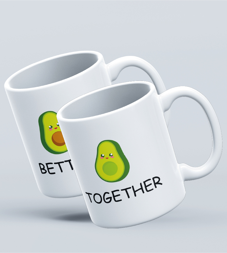 KUBKI DLA PAR AVOCADO WZÓR