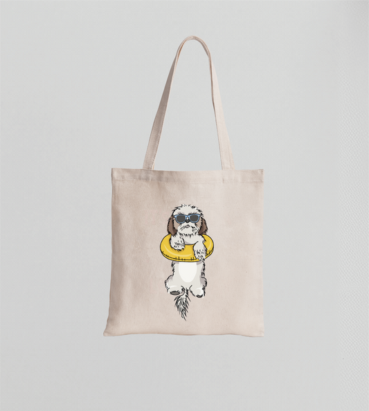 TORBA BAWEŁNIANA PLAŻOWY SHIH TZU